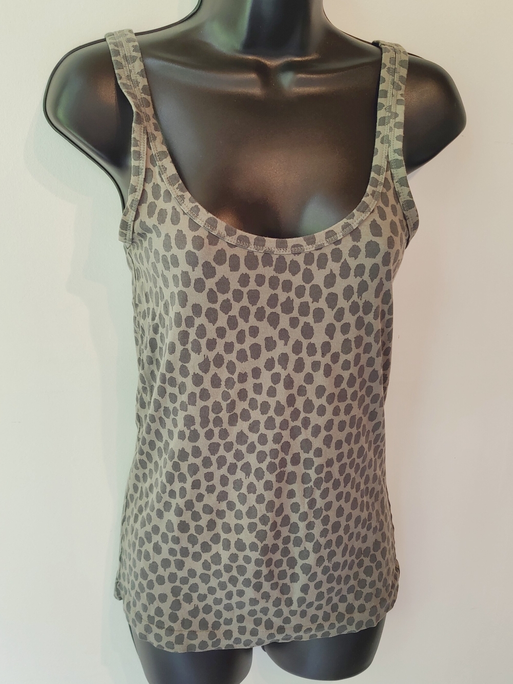Banana Republic Olive Green Animal Print Tank Top